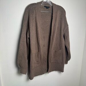 Sanctuary Tan Knit Sweater Cardigan‎ button up with pockets